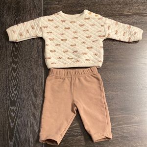 Brown and beige butterfly outfit